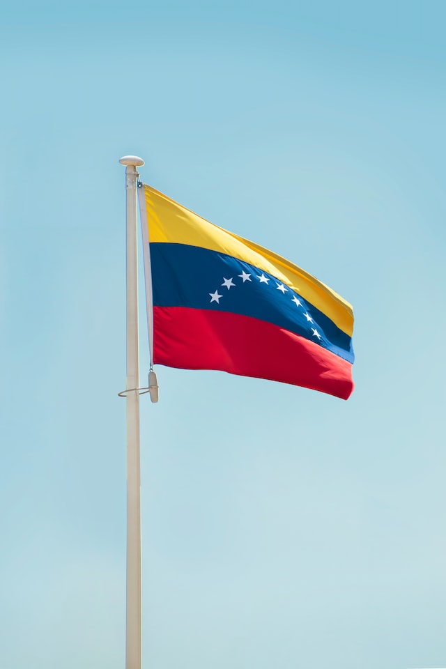 Image of The Venezuela flag.